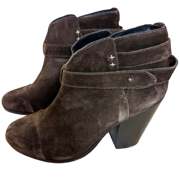 Rag & Bone Size 6 Brown harrow Suede Ankle Boots - Picture 1 of 8